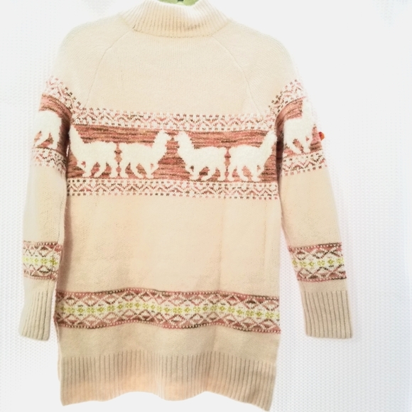 Anthropologie Aimee Pommed Wool Blend Alpaca Print Sweater Size XS - Picture 8 of 11